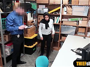 Muslim lady with a hijab gets penetrated hard by a cop